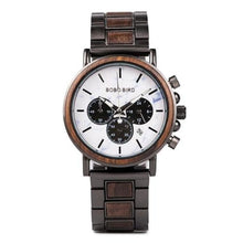 Load image into Gallery viewer, Watch Mens Luxury Stylish Wood Watches Timepieces Chronograph  Military Quartz lovely Mans  Gift-J and p hats -