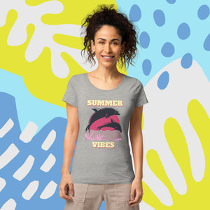 Woman’s Summer T Shirt - dolphin t shirt | j and p hats 
