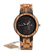 Load image into Gallery viewer, Wooden Mens Wristwatch Show Date and WeekTimepieces  Come in a gift box-J and p hats -